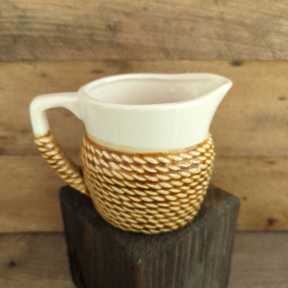 Vtg Tilso Rooster Creamer and Sugar with Lid Set / Braided Rope / Made in Japan - Picture 5 of 10